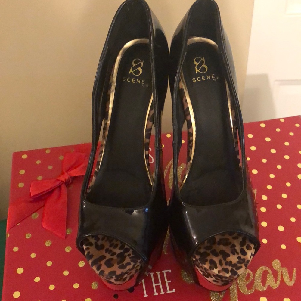 Leopard Roshna heels size 7